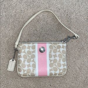 Small Coach Wristlet with Signature C pattern